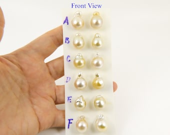 Selectable 2pcs  12 - 13mm Natural Color Genuine South Sea Cultured Baroque Loose Pearls #L031