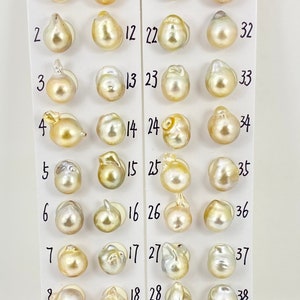 Genuine South Sea Pearl / 12-13mm Seawater Baroque Cultural Pearls #L975