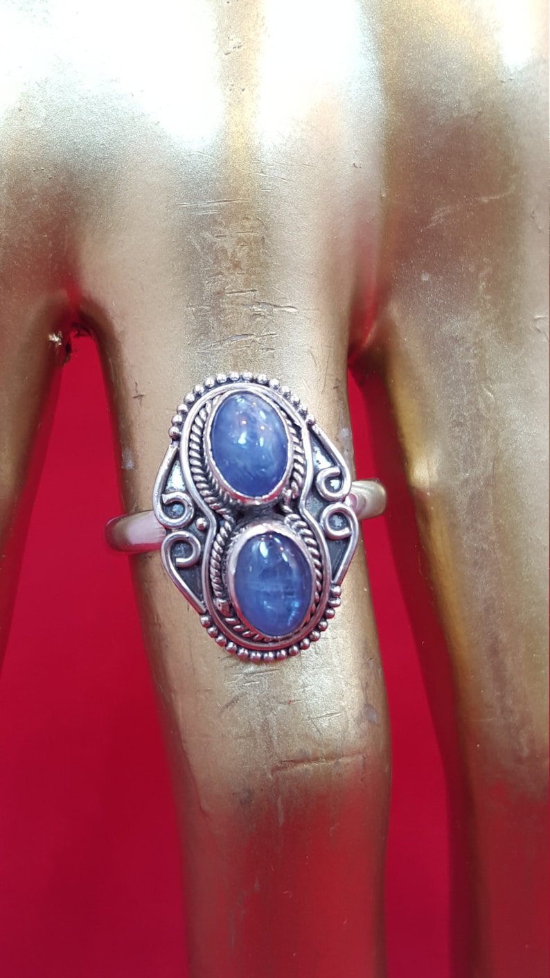 Sterling Silver Ring.Sapphire Ring.Gemstone Ring.Promise Ring.Engagement Ring.Handmade Ring.Solitaire Ring.Wedding Ring.Statement Ring.R221