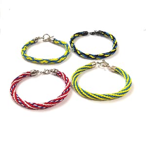 Braided bracelet, national flags, patriotic colors, national symbol