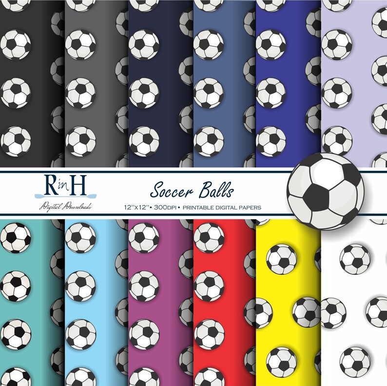 Soccer Football Digital Paper Sports Digital Paper Sports Etsy