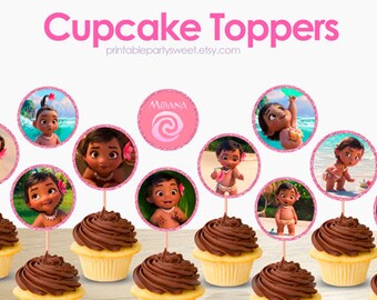 Moana Cupcake Toppers Etsy Moana Cupcake Toppers Etsy