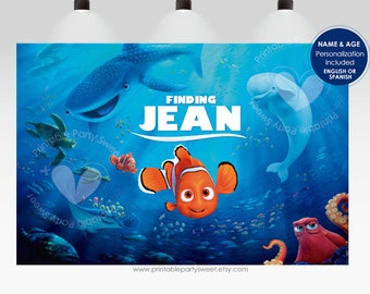 Finding Dory Favor Bags Party Digital Files Finding Nemo Diy Etsy