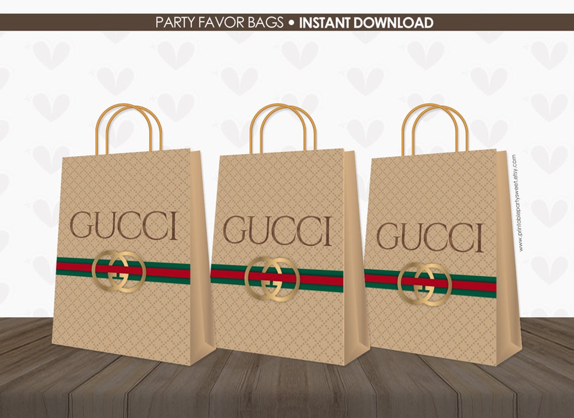 Gucci Birthday Favor Bags Gucci Birthday Party Gucci Bags Etsy