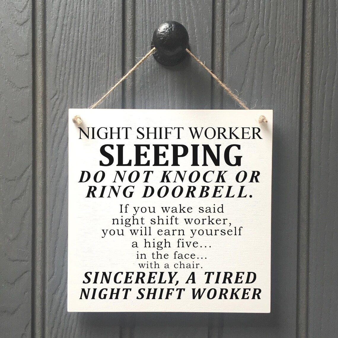 Night shift worker nurses door sign do not disturb sleeping Etsy