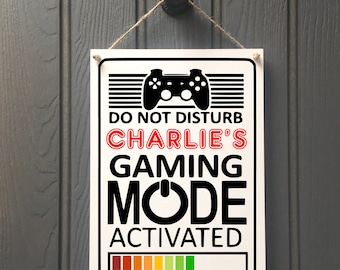 personalised GAMING ROOM wall sign, A5, gaming/xbox/psp/games room