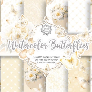 Gold Schmetterlinge Papierpackung, Frühling Muster, Blume digital, Blumen, Muster, Frühling, geblümt, Rosa, Farbe, Schmetterlingsmuster