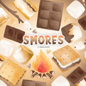 Smores Design, Smore&#39;s ClipArt, Camping food clipart, Marshmallows, Chocolate clipart, Crackers, camp fire