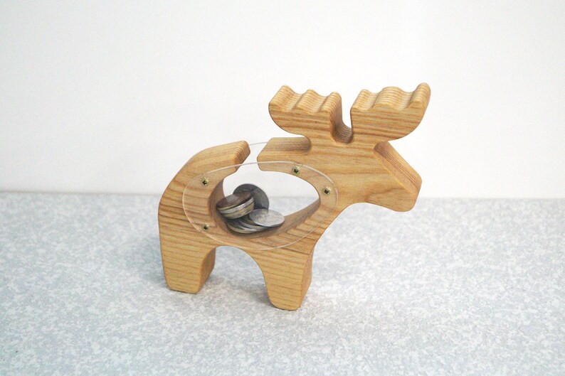 Personalized Piggy Bank Piggy bank for girls Child money box Money Box Children/'s Bank Wooden Piggy Bank Elk Piggy Bank Kids Bank