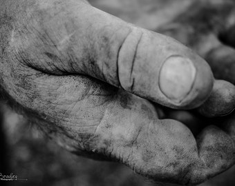 Original Photography Black & White Weathered Worn Aged Workers Man's Hands Farmer Miner Wood Original Wall Art Decor Digital Download