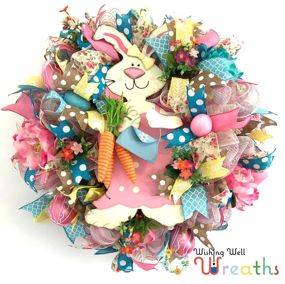 Spring Door Decorations Easter Door Piece Bunny Door Etsy