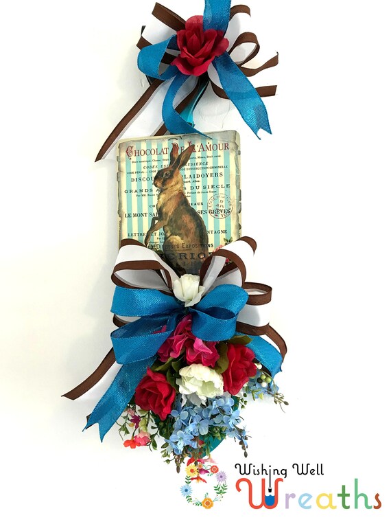 Spring Door Decorations Easter Door Piece Bunny Door Hanger Etsy