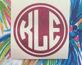 Glitter Monogram Decal