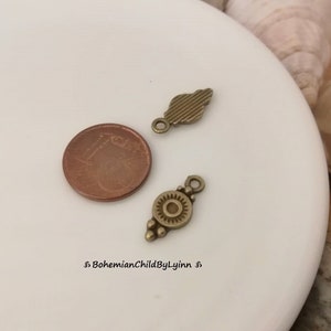 8x / 16x Boho Anhänger 16 x 7 mm Schmuckherstellung Makramee Zubehör DIY Dreadwrap Fußkettchen Anhänger kleine Makrame Anhänger Bild 3