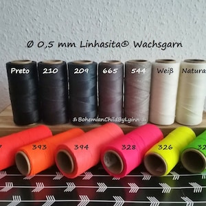 0,5mm Linhasita® Wachsgarn: 5m/ 10m/ 20m Makrameegarn Schmuckherstellung Kunsthandwerk Wachsgarn Ledernähgarn Lederverarbeitung Preto/ Schwarz