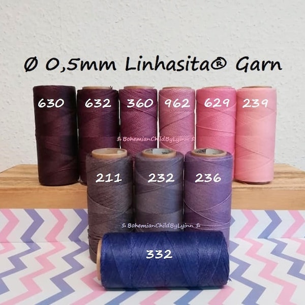 Ø 0.5mm Linhasita® Waxed Yarns: 5m/ 10m/ 20m - Macrame Yarns • Jewellery Making • Waxed Cords • Leather Sewing Threads • Scrapbooking