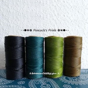 Ø 0,5mm/ 0,75mm/ 1mm Linhasita® Wachsgarn Set 4x 10m ~ Schmuckherstellung • Makramee • Ledernähgarn • Buchbinderei • Scrapbook