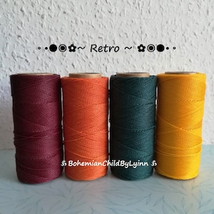 Ø 0,5mm/ 0,75mm/ 1mm Linhasita® Wachsgarn Set 4x 10m ~ Schmuckherstellung • Makramee • Ledernähgarn • Buchbinderei • Scrapbook