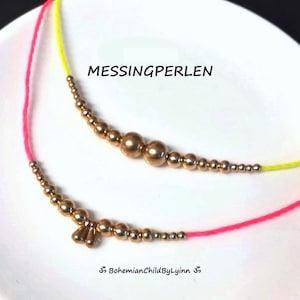Messingperlen Ø 2/ Ø 3/ Ø 4/ 5x4.5 / 6x5.5 mm ~ Schmuckherstellung • Abstandsperlen • Perlen für Makramee