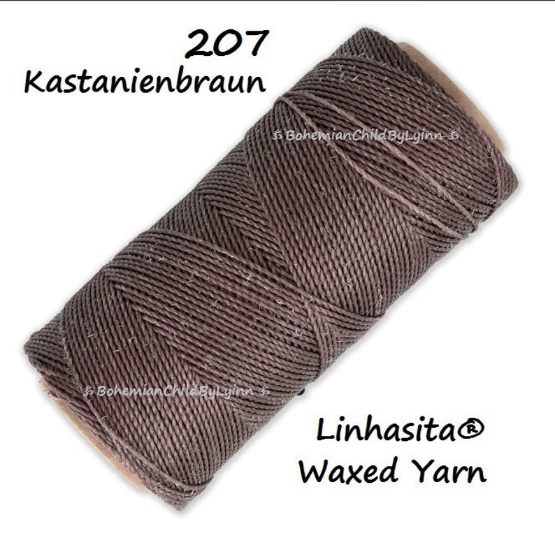 Ø 0.75mm Linhasita® Waxed Yarns: 5m/ 10m/ 20m Macrame Cords, Jewellery Making, Craft Yarns, Polyester Waxed Yarns, Leather Sewing Yarns image 8