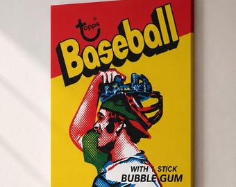 1973 Topps Baseball Wax Pack Canvas Art – Vintage Nostalgia Wall Decor (18x24 inch)