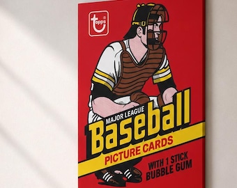 1978 Topps Baseball Wax Pack Canvas Art – Vintage Card Nostalgia (18x24 inch)