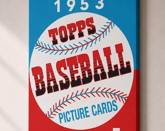 1953 Topps Baseball Wax Pack Wall Canvas