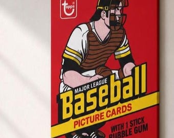 1978 Topps Baseball Wax Pack Canvas Art – Vintage Card Nostalgia (18x24 inch)