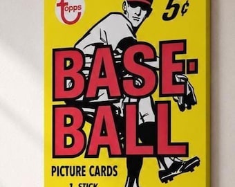1968 Topps Baseball Wax Pack Canvas Art – Vintage Card Nostalgia (18x24 inch)