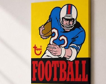 1976 Topps Football Wax Pack Wall Canvas