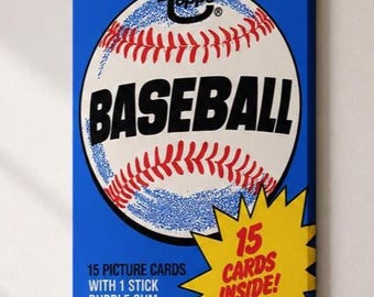 1980 Topps Baseball Wax Pack Wall Canvas