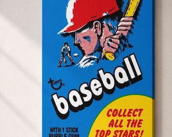 1971 Topps Baseball Wax Pack Canvas Art – Vintage Nostalgia Wall Decor (18x24 inch)