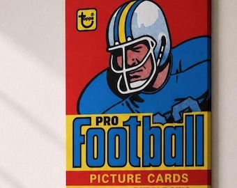1978 Topps Football Wax Pack Wall Canvas