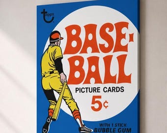 1969 Topps Baseball Card Canvas Art – Vintage Nostalgia Wall Decor (18x24 inch)
