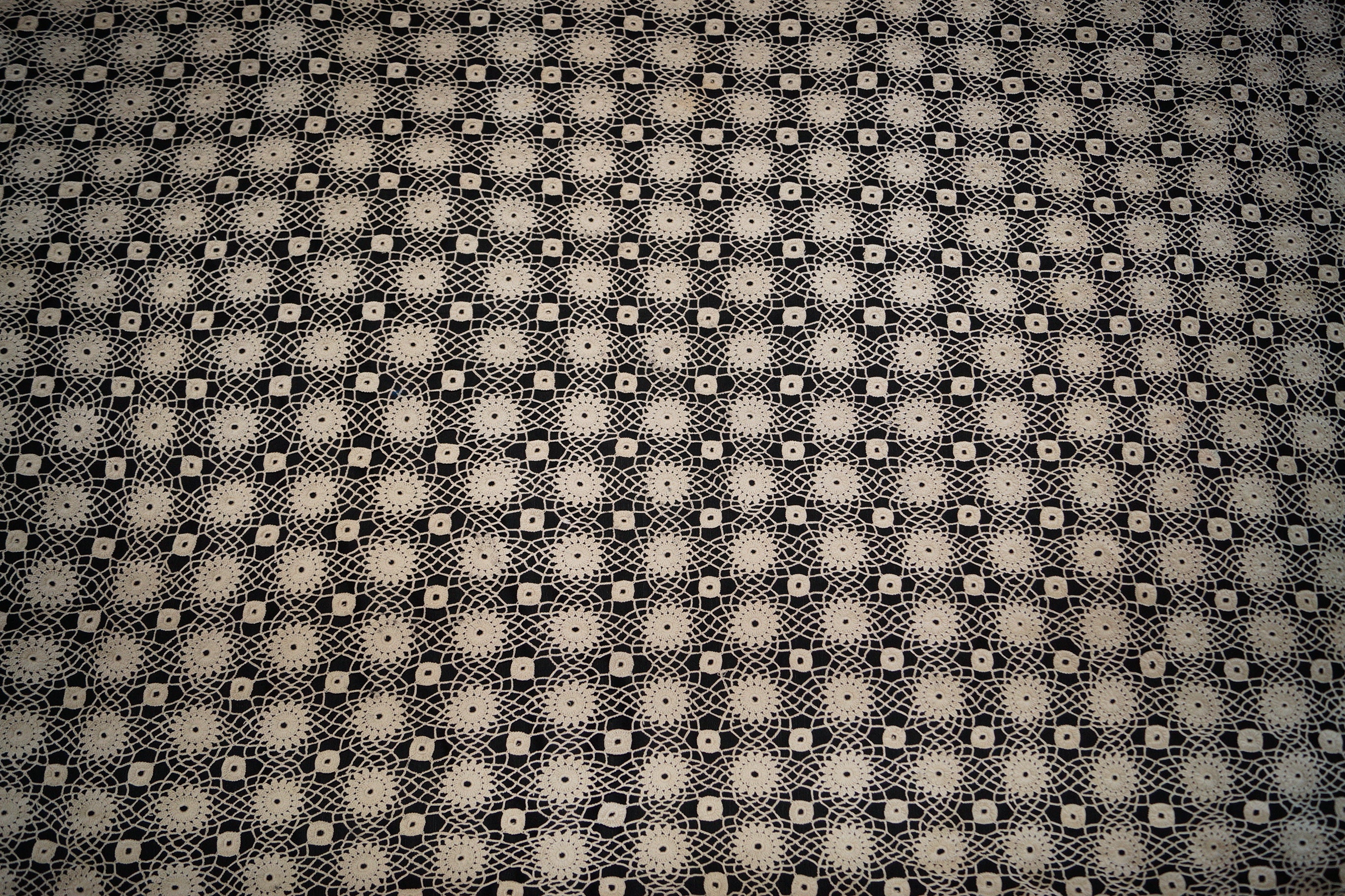 Beige Crochet Rectangle Tablecloth 226 Cm/115 Cmhandmade - Etsy