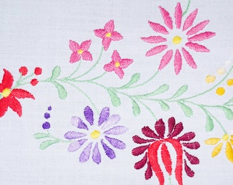 ハンガリーのカロチャテーブルランナー73/33 cm、刺繍入りホーム