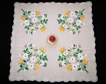 ヴィンテージ ハンガリー 手刺繍 テーブルクロス - Etsy 日本