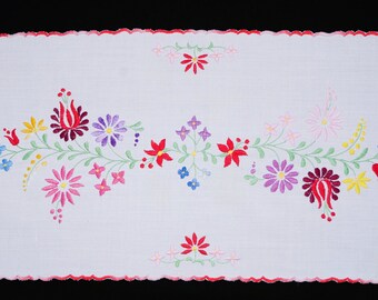 ハンガリーのカロチャテーブルランナー73/33 cm、刺繍入りホーム