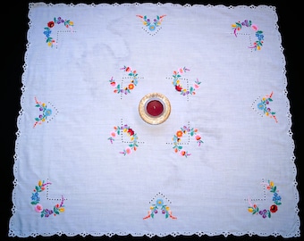 ヴィンテージ ハンガリー 手刺繍 テーブルクロス - Etsy 日本