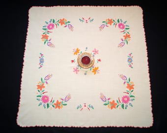 古いハンガリーの民芸マチョー刺繍 D-92 cm / 36.2 インチ SKU-9966