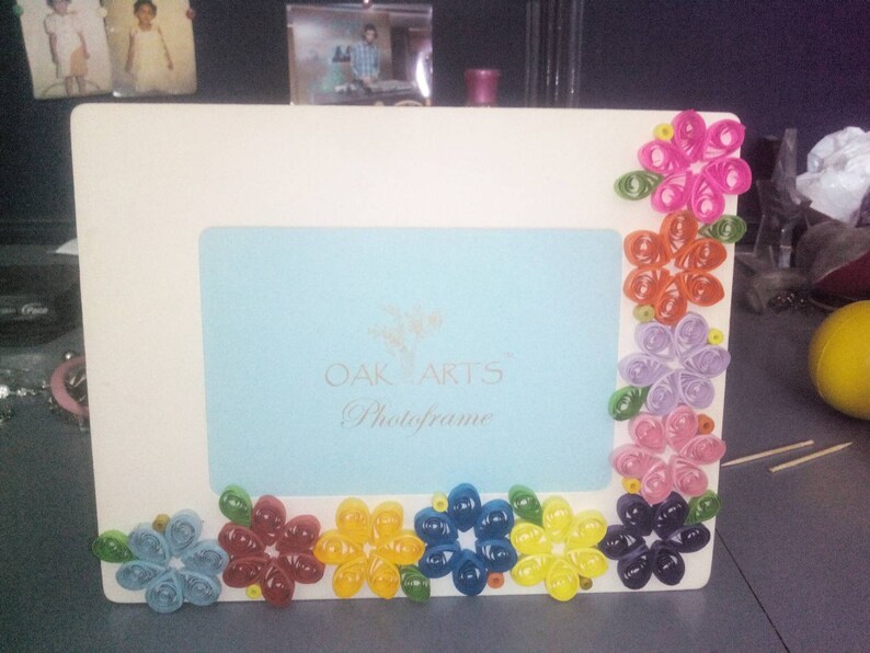 Flower Paper Quilling Photo Frame