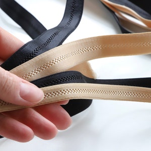 Bra Strap Elastic - Black and Beige - 12mm and 19mm