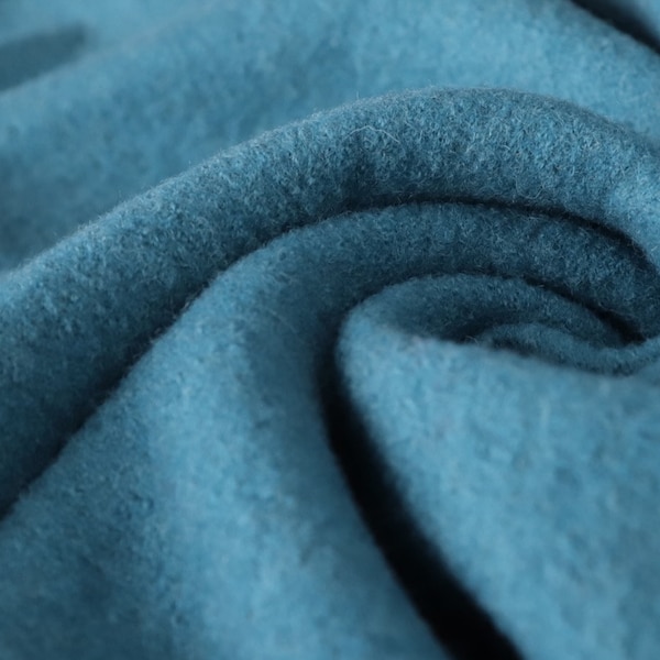 Boiled Wool Fabric - 100% Wool - Soft Turquoise - Sold by Half Metre