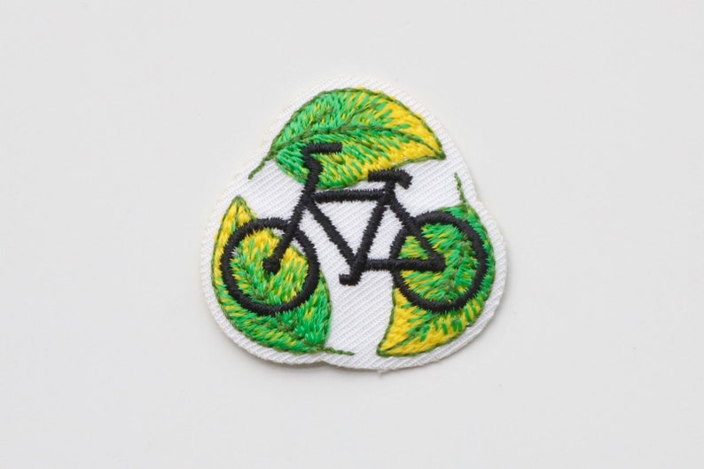 Environment Theme Patches - Recycle, Green Energy, Save our Ocean, No Plastic, Love Our Planet - Iron on Motifs Bicycle
