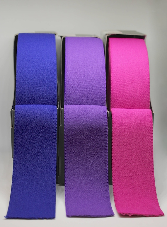 Plush Elastic - Excellent Quality Waistband Wide Elastic in Blue, Purple or Hot Pink - 38mm/3.8cm Wide - High Quality