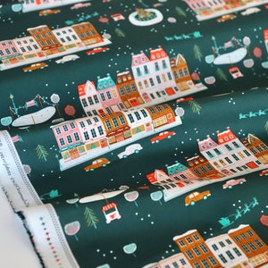 Joyful Boulevard Night from Christmas In The City by AGF Studio - 100% Cotton - 112cm Wide - Sold by Half Metre