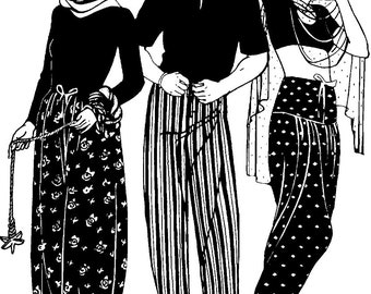 Folkwear - Sarouelles - Paper Patterns - Sizes S-XXL