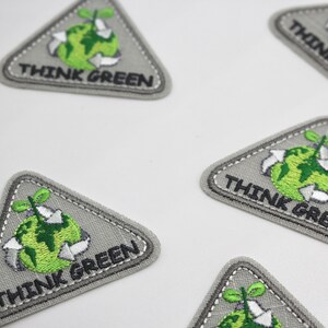 Think Green / Recycle - Iron on Patches / Motifs
