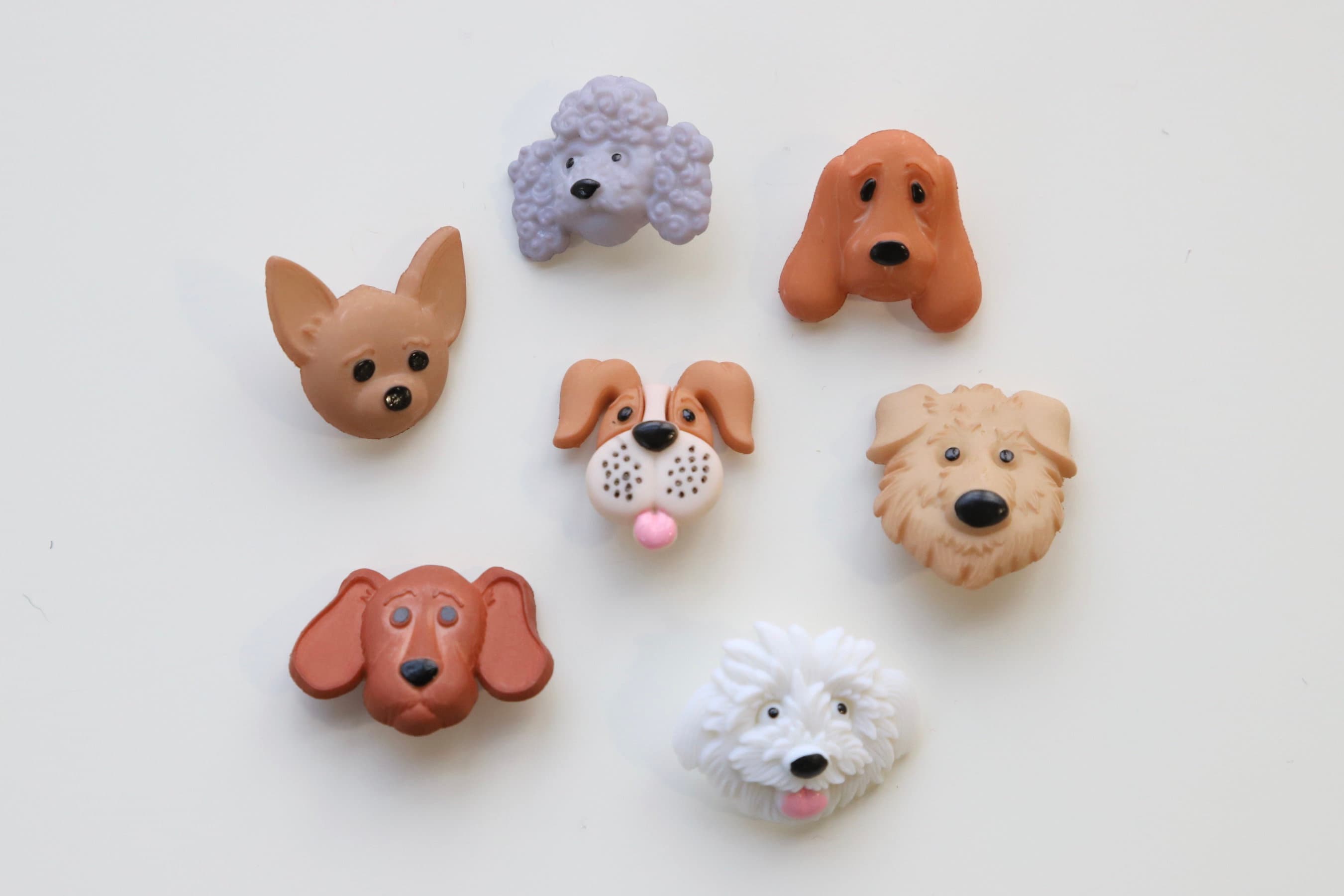 Dog Buttons 3D Novelty Dogs Sheepdog Hound Chihuahua - Etsy UK
