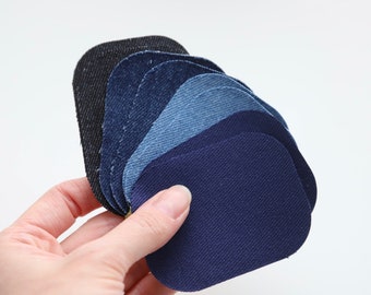 Iron on Denim Patches for Mending - 8 Patches (4 Pairs), 4 Colours in a Pack - Prym